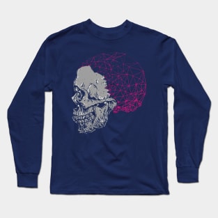 Skull Polygonal Brain Long Sleeve T-Shirt